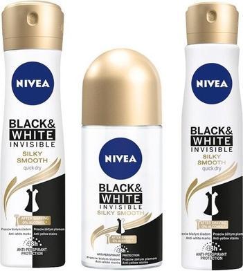 NIVEA ack&White Invisible Silky Smooth Antiperspirant W (Roll-on, 50 ml)