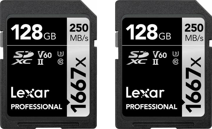 Lexar Professional (128 Go, SD, U3, UHS-II)