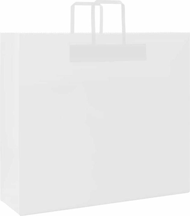 Image du produit VidaXL Sacs en papier kraft 250 pcs. avec anse Blanc 54x15x49 cm Sac en papier (Pochette cadeau, 250 x)