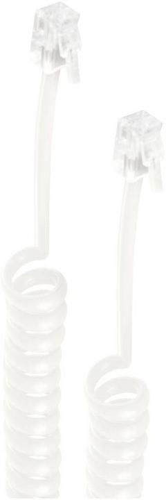 Immagine prodotto Shiverpeaks Cavo a spirale per cornetta telefonica ®-BASIC-S 2x 4P4C, bianco, 2,0m
