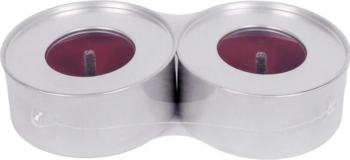 Produktbild müller Kerzen Metalldose mit rotem Wachs 9.6 x 4.3 cm, Rot, 2 Stück (2 Stk.)