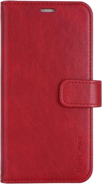 Radicover Portafoglio antiradiazioni in pelle vegana iPhone 14 Flipcover Rosso (Apple iPhone 14)