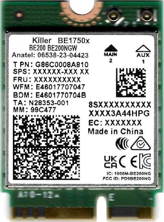 Produktbild Intel Killer WI-FI 7 x BE1750 x 2230 BE+BT No vPro (M.2 E Key)