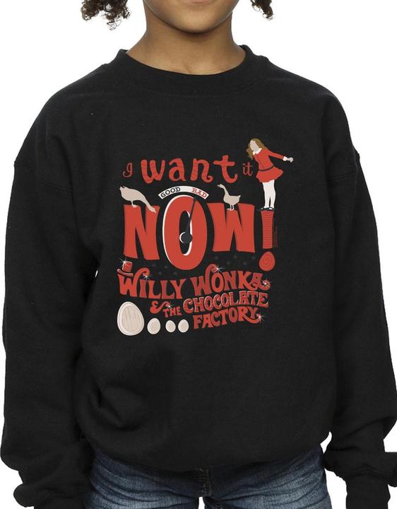 Image du produit Willy Wonka & the Chocolate Factory - Sweat VERRUCA SALT WANT IT NOW - Fille (116)