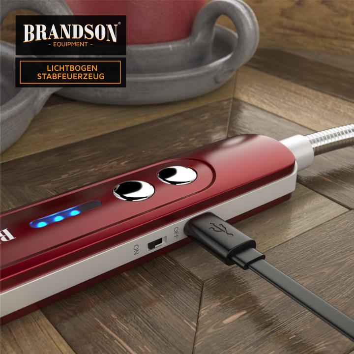 Produktbild Brandson Stabfeuerzeug elektrisch, Lichtbogen Feuerzeug, Kerzenanzünder, USB aufladbar, für Kerzen, Grills