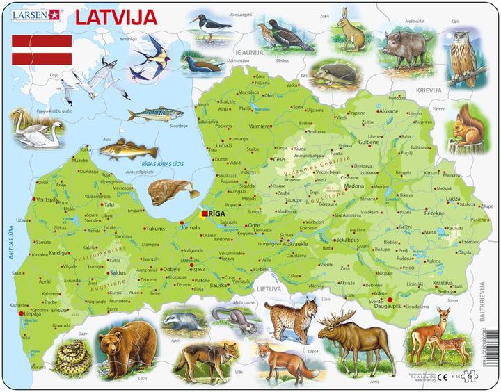 Immagine prodotto Larsen Puzzle - Lettonia (fisico) (48 pezzi)