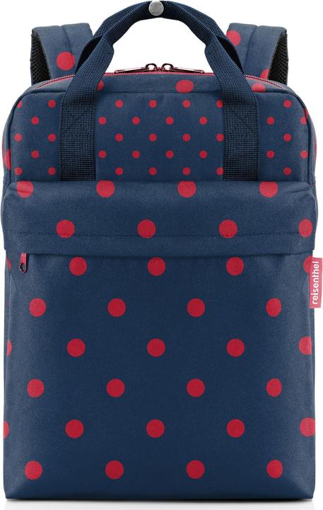 reisenthel Rucksack Allday M Mixed Dots Dunkelblau/Rot (15 l)