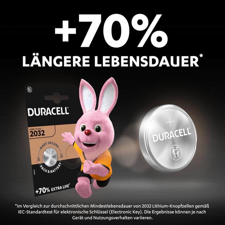 Image du produit Duracell Single-use battery CR2032 (4 pcs, CR2032, 225 mAh)