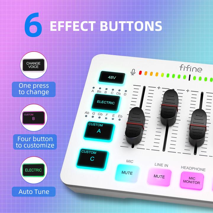 Produktbild Fifine Gaming Audio Mixer SC3, 4-Kanal