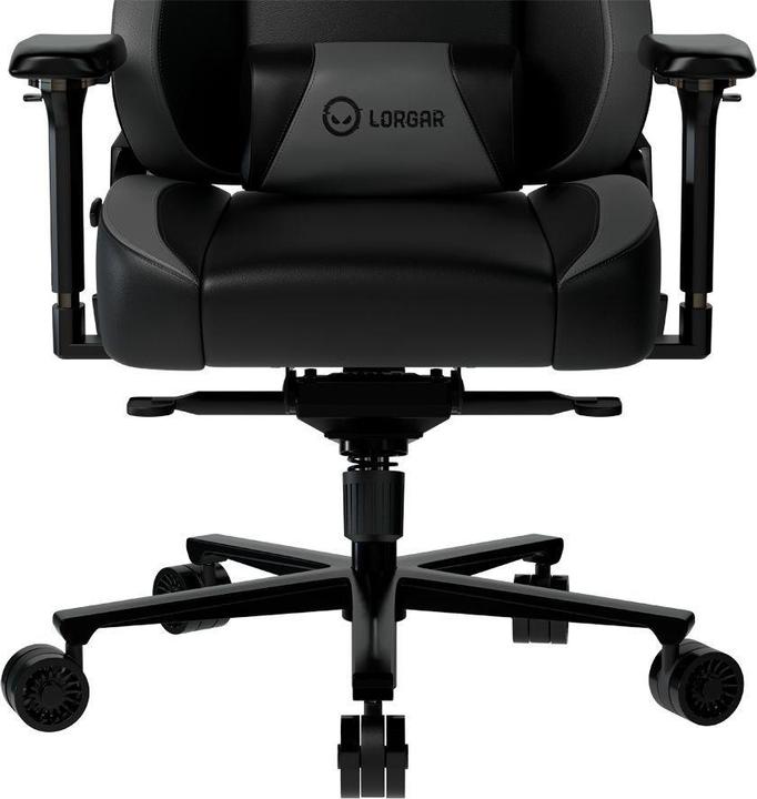 Actual product image Lorgar gaming chair, 1.8 mm thick robot welding metal frame, 5 Star aluminium base, Carbonized class-