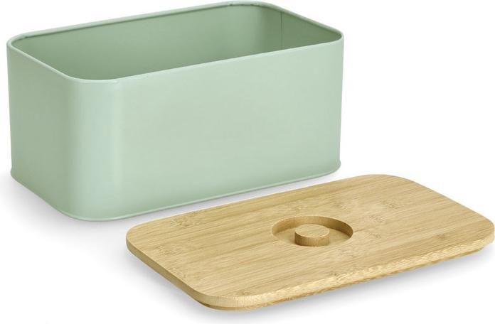 Immagine prodotto Zeller Present Cestino per il pane con coperchio in bambù, metallo, menta