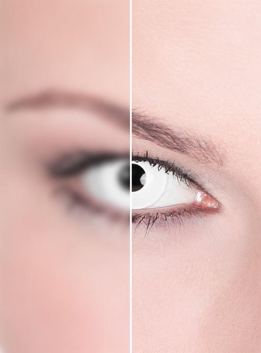 Actual product image Metamorph Kontaktlinse weiss mit Dioptrien (White)