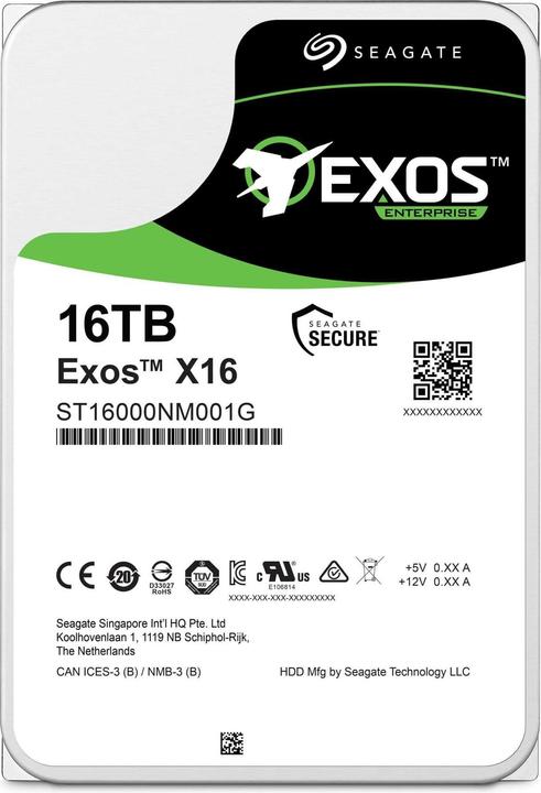 Actual product image Seagate Exos X16 SAS (16 TB, 3.5", CMR)