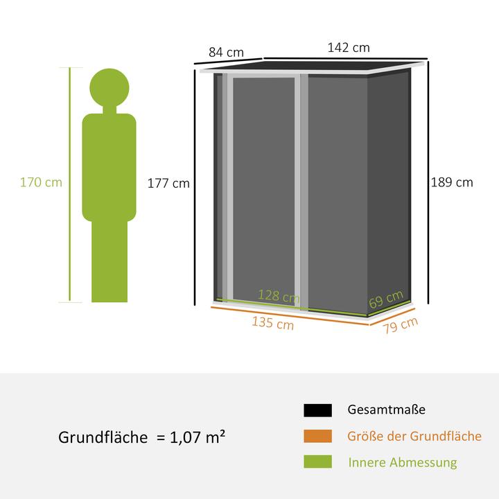 Actual product image Outsunny Gerätehaus
