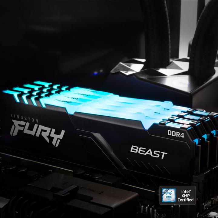 Actual product image Kingston FURY Beast RGB (2 x 32GB, 3600 MHz, DDR4-RAM, DIMM)