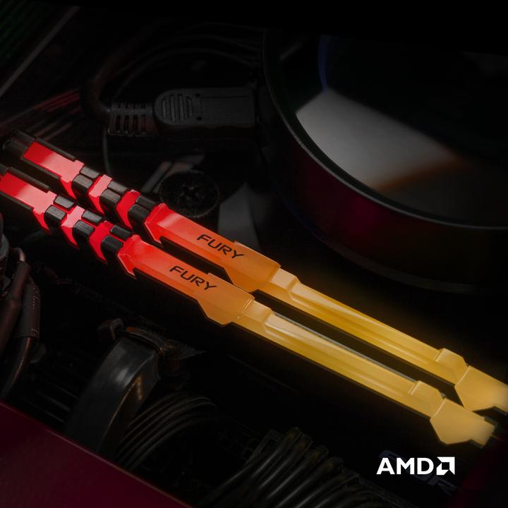 Actual product image Kingston FURY Beast RGB (2 x 32GB, 3600 MHz, DDR4-RAM, DIMM)
