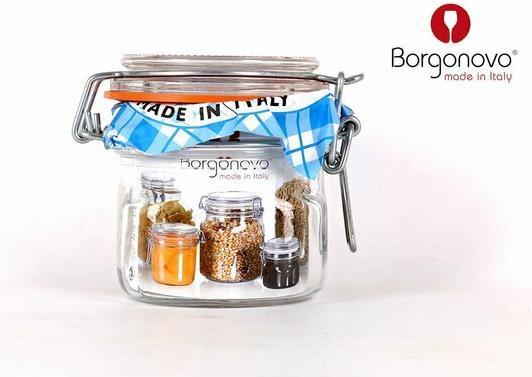 Immagine prodotto Borgonovo Barattolo in vetro Primizie capacità: 200 cc - 7,5 x 7,5 x 8,2 cm (2 l)