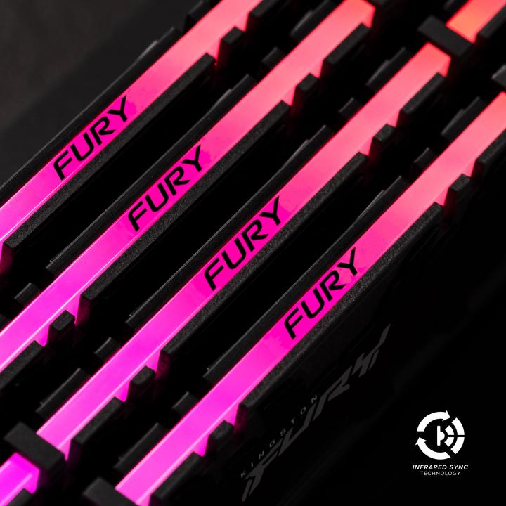 Actual product image Kingston FURY Renegade RGB (4 x 8GB, 3600 MHz, DDR4-RAM, DIMM)