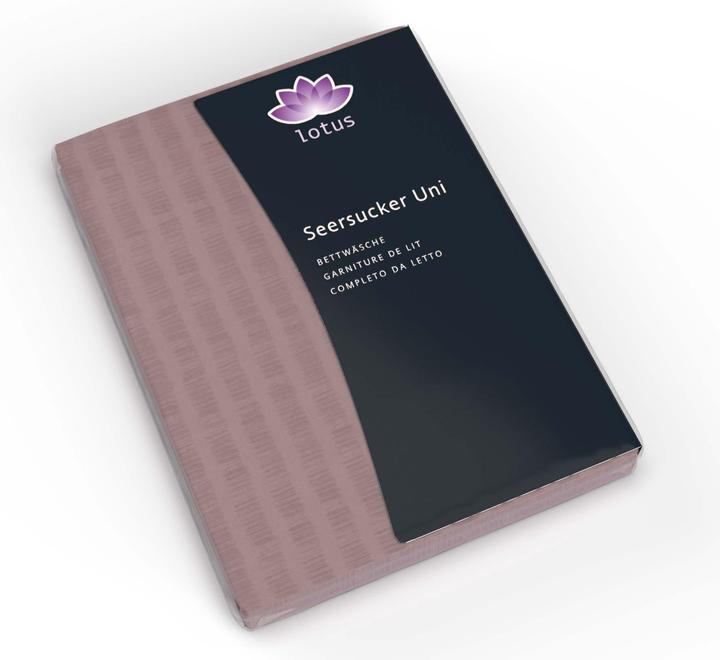 Actual product image Lotus Bettwaren Bed Linen Satin Seersucker uni (Pillowcase, 50 x 70 cm)