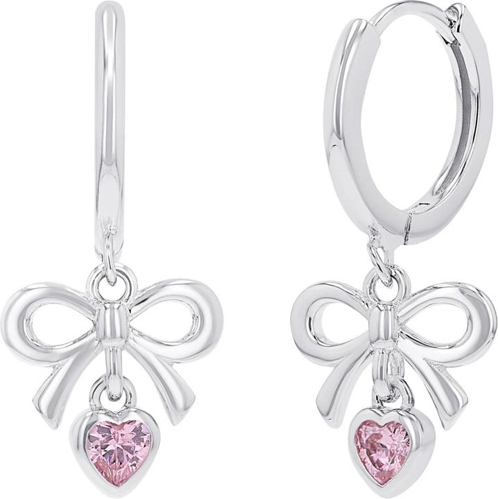 Actual product image S.Oliver Ohrschmuck für Mädchen, 925 Sterling Silber, Zirkonia synth. | Schleife (Silver 925)