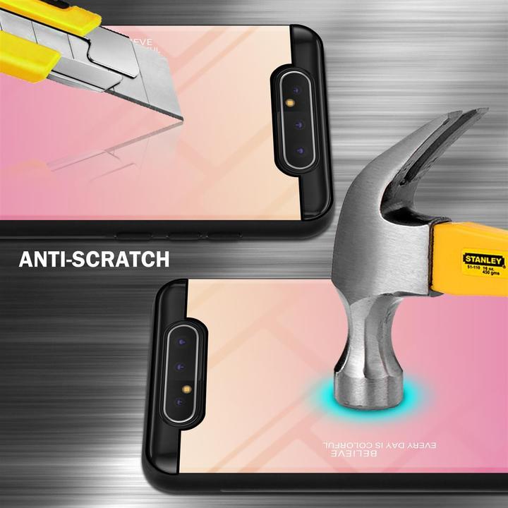 Produktbild Cadorabo TPU 2 Farben Glas Cover (Samsung Galaxy A80)