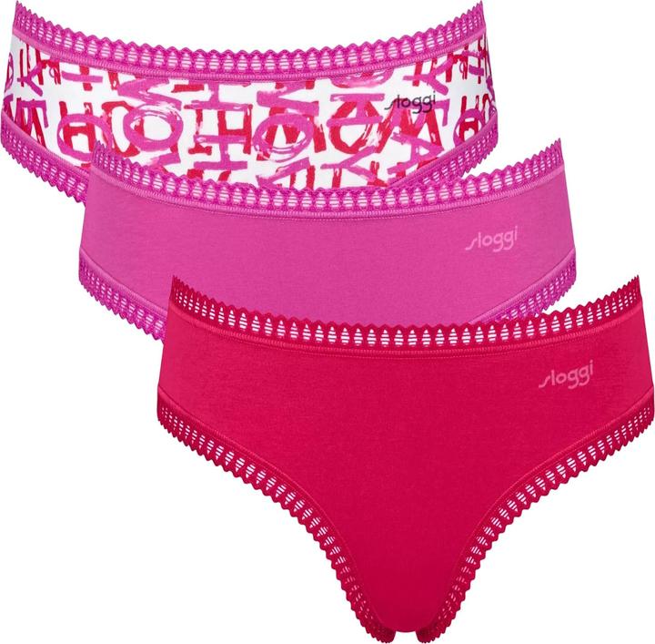 Sloggi Unterhose GO CRUSH HIPSTER Slip 3er Pack (XL, 3er Pack)