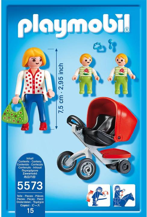 Produktbild Playmobil Zwillingskinderwagen (5573, Playmobil City Life)