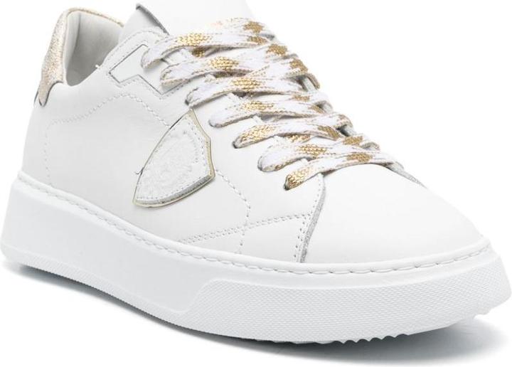 Produktbild Philippe Model temple leather sneakers color white/gold (40)