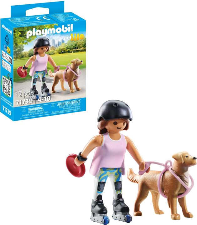 Produktbild Playmobil 71739 Inlinerin mit Retriever (71739, Playmobil City Life)