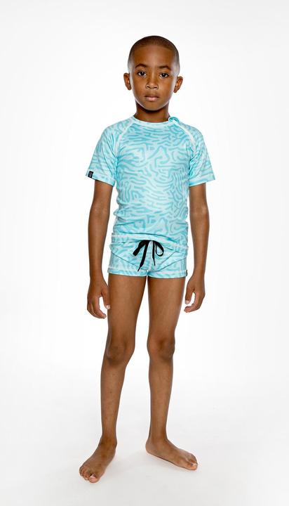 Actual product image Beach & Bandits UV swim shorts Blue Reef (128)
