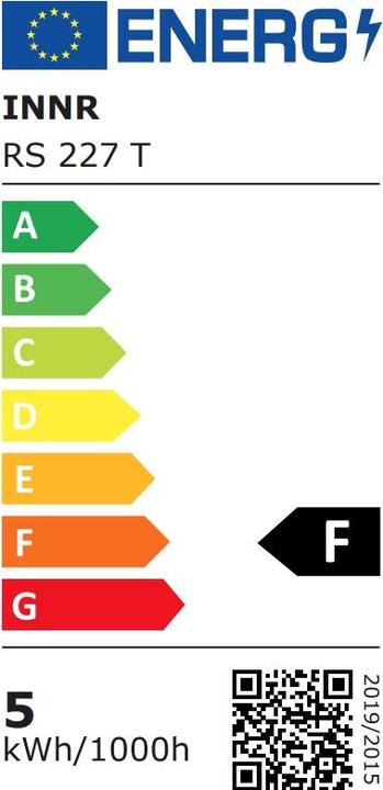 Label énergétique Innr Spot (GU10, 5 W, 420 lm, 2 x, F)