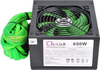 Actual product image L-Link LL-PS-650 - 650 W - 200 - 240 V - 50 - 60 Hz - 3.5 - 5 A - 24-pin ATX - PC (650 W)