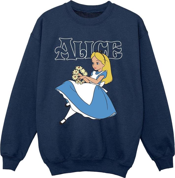 Actual product image Disney Girls Alice In Wonderland Flowers Sweatshirt (128)