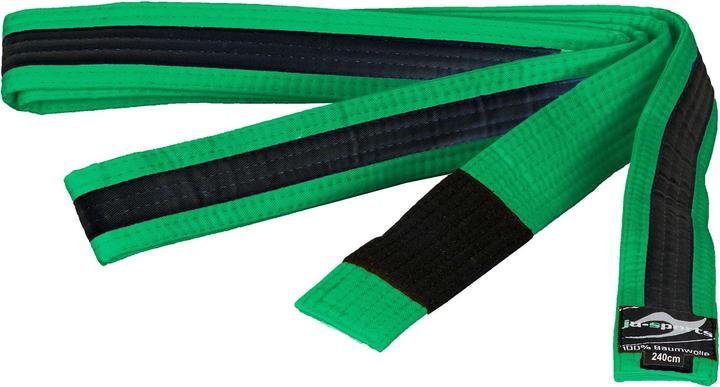 Produktbild Ju-Sports Bjj Kindergürtel grün mit schwarzem Streifen