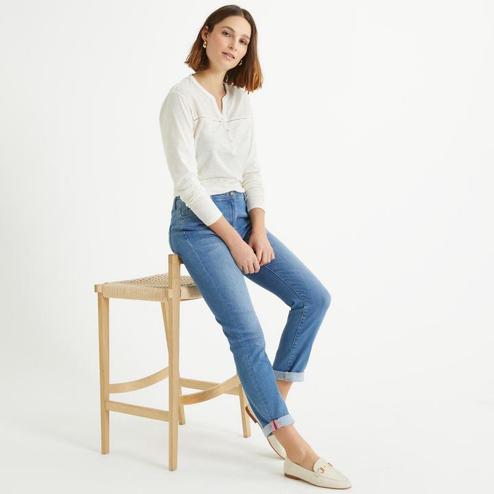 Actual product image Anne Weyburn Shirt with henley neckline (50)