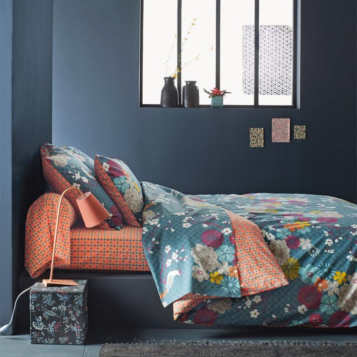 Produktbild La Redoute Interieurs Miss China Bleu Canard (180 x 200 cm)