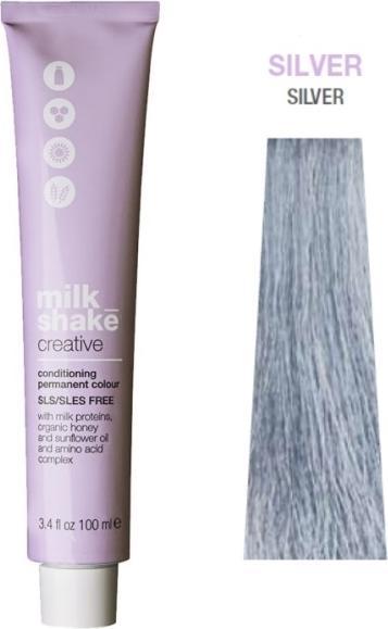 Milk_Shake Vopsea permanenta Milchshake Kreativ Silber, Argintiu, 100ml