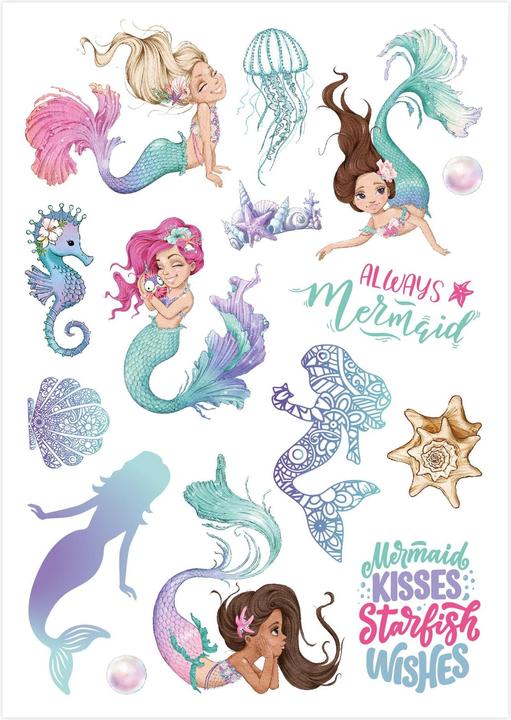 Actual product image Papierdrachen Metallic Tattoos - Mermaids