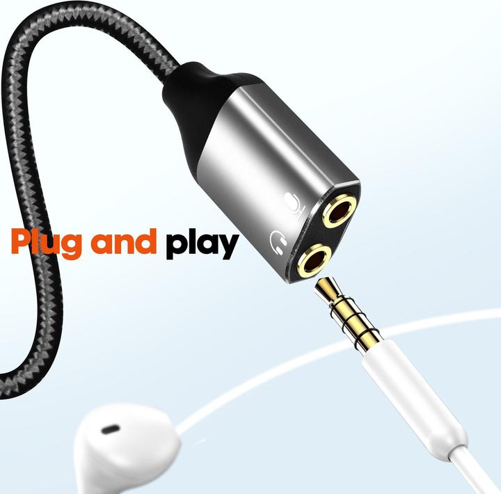 Actual product image LinQ LT3538 Audio splitter (Lightning, 3.5mm jack)