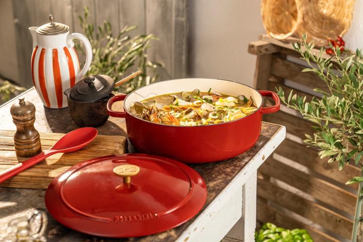 Immagine prodotto Ballarini Cocotte Bellamonte 31 cm, ovale, rossa (31 cm, Pirofila + casseruola, Ghisa)