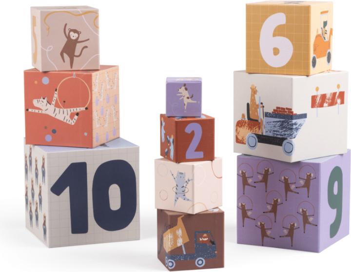 Image du produit Sebra Blocs empilables, 10 pcs, Toes/Builders, FSC™ Mix