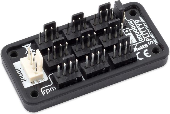 Actual product image Aqua Computer SPLITTY9 Splitter for up to 9 fans or aquabus devices (9 Fan)