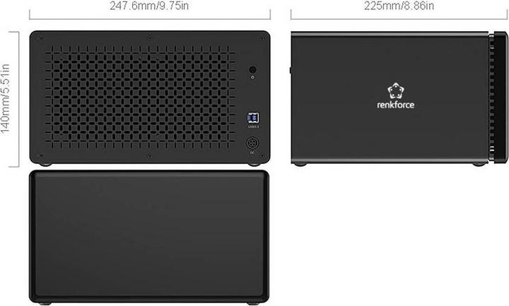 Immagine prodotto Renkforce RF-6647854 8.9 cm (3.5 Zoll) Festplattengehäuse 8 Bay 3.5 Zoll USB-A ( (3.5")
