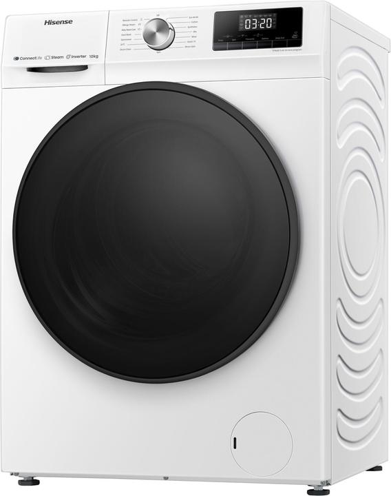 Produktbild Hisense Waschmaschine, WFQA1014EVJMW, Frontlader, 10kg, EEK A, 1400upm, Wifi, Dampf, Inverter (10 kg, Links)