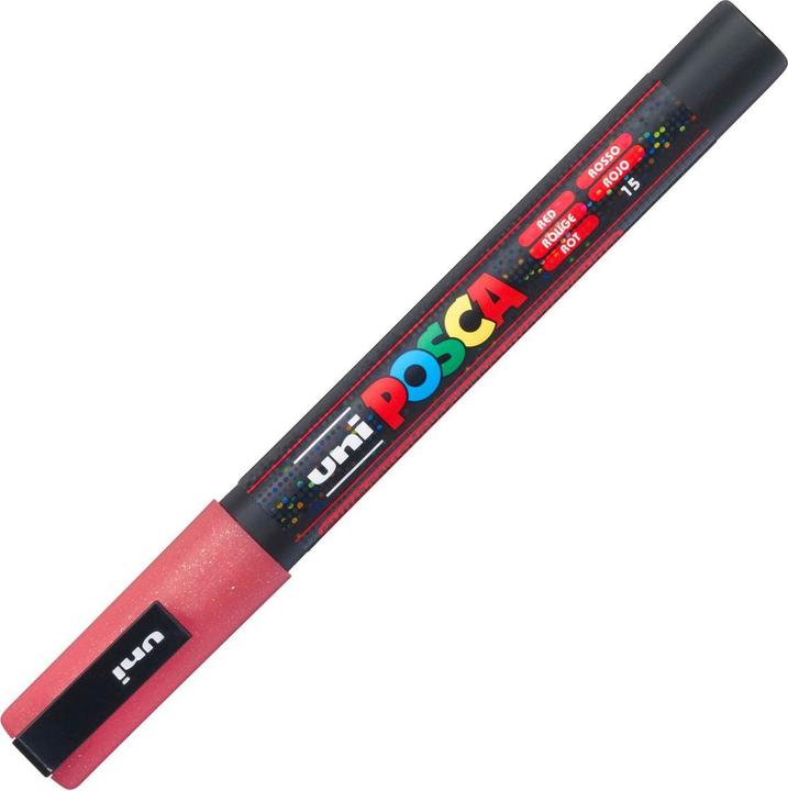 Produktbild Posca Marker PC-3M Rundspitze (Glitter Rot, 1.30 mm, 1 x)