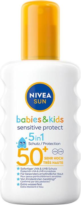 Produktbild NIVEA Sun Babies & Kids Sensitive Protect Sonnenspray (Sonnenspray, SPF 50+, 200 ml, 233 g)