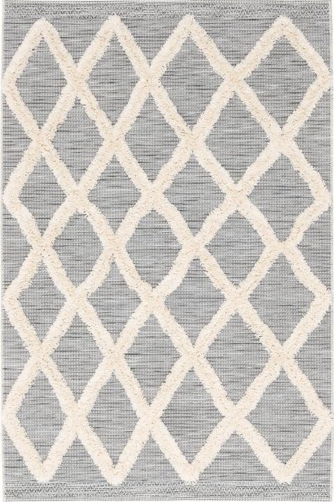 Produktbild Pergamon In & Outdoor Teppich Shaggy Juist Rauten (80 x 150 cm)