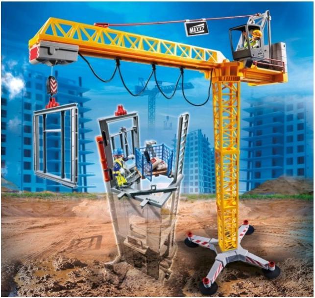 Actual product image Playmobil RC construction crane with component (70441, Playmobil City Action)