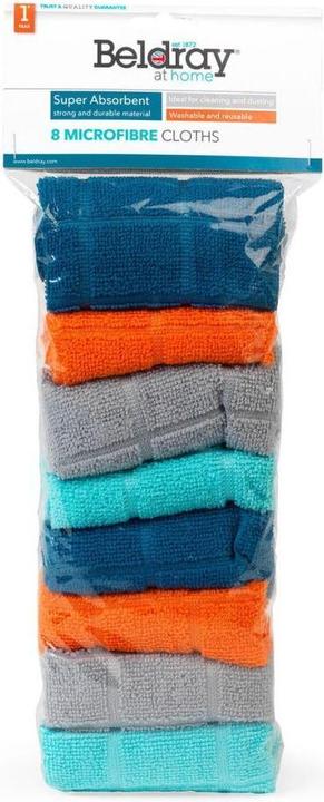 Actual product image Beldray LA066374FEU7 SUPER ABSORBENT MICROFIBRE CLOTHS (8 pcs.)