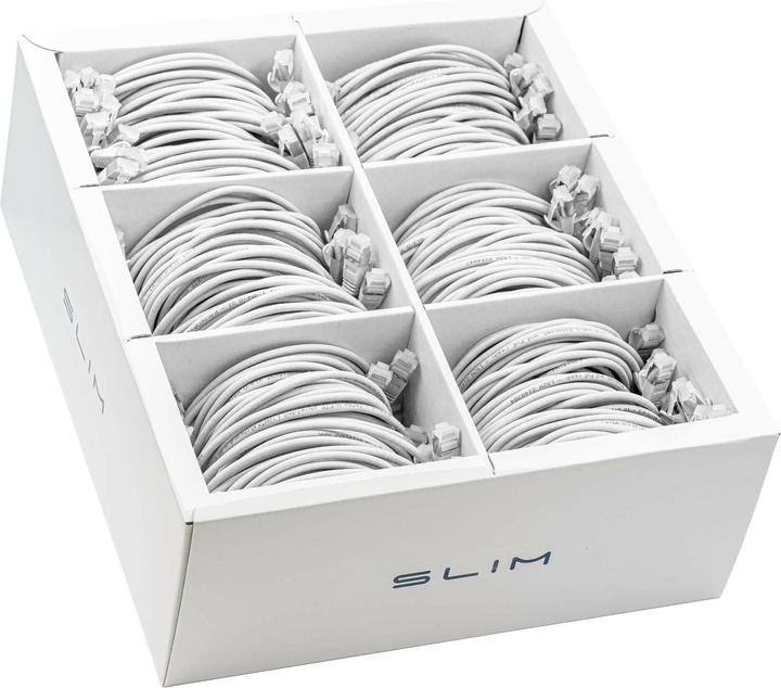Immagine prodotto SLIM Cavo Slimpatch RJ-45, Cat 6A, U/FTP, 3 m, bianco, confezione da 36 pezzi (U/FTP, CAT6a, 3 m)